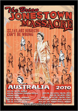 The  Brian Jonestown Massacre Australia Tour 2010 Official Poster, Design by Sophie Lo
